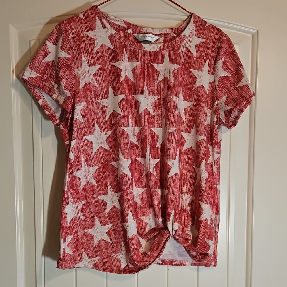 Christopher & Banks 4th Of July  Short Sleeved Tee Petite Medium